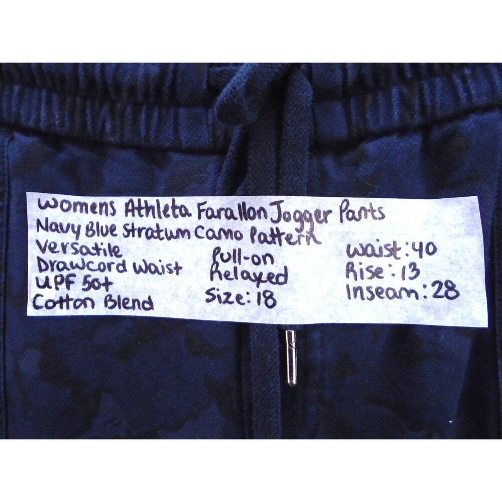 Athleta Farallon Ankle Jogger Pants Womens Size 18 (40x28) Stratum Camo Active - Picture 4 of 11